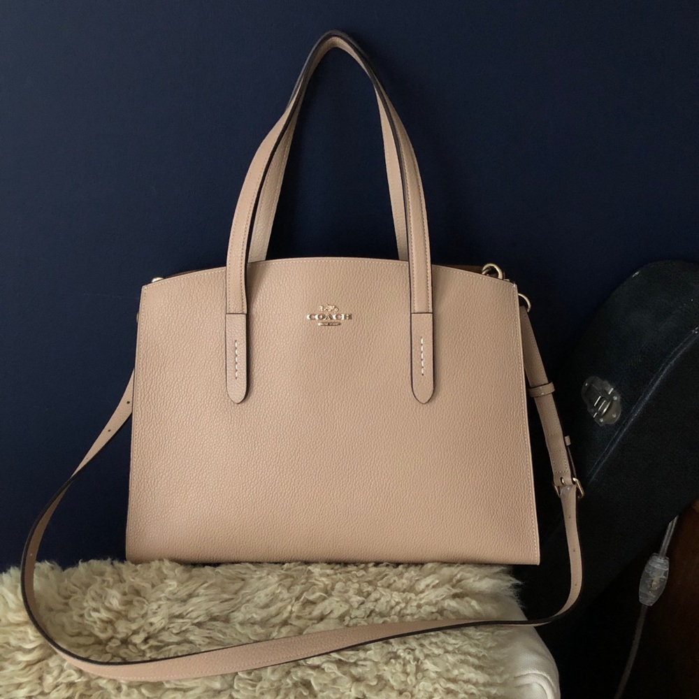 NWT COACH Charlie Medium Carryall in Pebble Leather